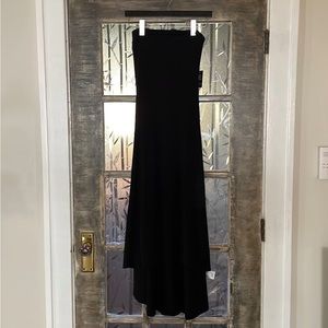 Black strapless dress